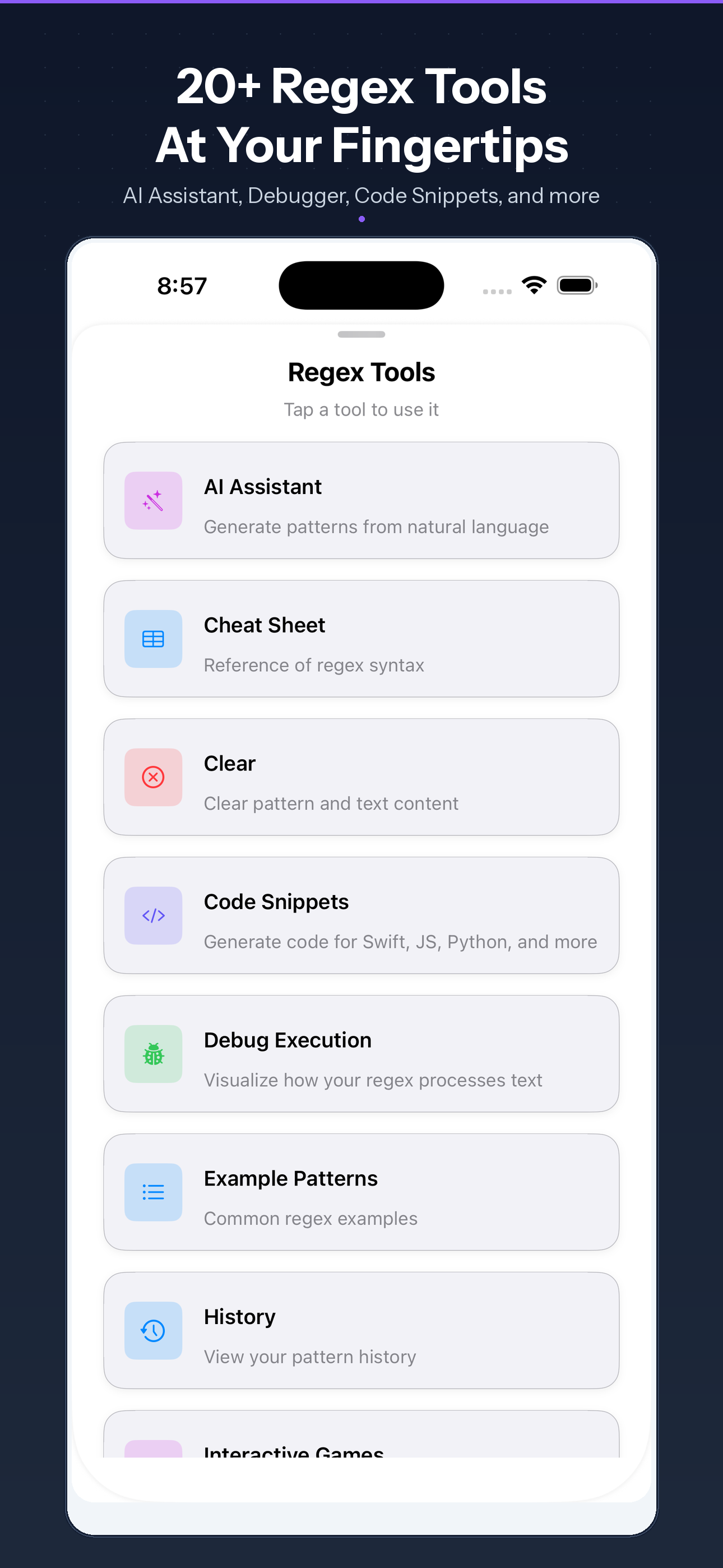 RegExpress ios Screenshot 2
